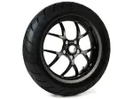 Compleet wiel -BGM PRO SPORT 13 inch- DUNLOP ScootSmart 140/60-13 - Vespa GTS, GTS Super, GTV, Sei Giorni, GT 60, GT, GT L 125-310cc - glanzend zwart
