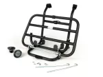 Front rack, fold down -FA ITALIA, black, with fuel  jerry can holder 5l FA Italia- Vespa Smallframe V50, 50S/N/L/R, 50SR, PV, ET3, PK S, PK XL, Largeframe PX, T5, Sprint, Rally, GS160, SS180, TS, GT, GTR, VNA, VNB, VBA, VBB, Super, Wideframe V1-V33, VB, V