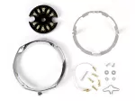 Juego marco de montaje para faros -MOTO NOSTRA- LED HighPower - Ø=120mm - 12V DC - marcado E9 - para convertir Lambretta LIS, SX, TV (Serie 3)