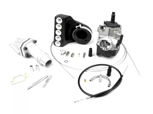 Kit carburador -POLINI 2 orificios, 24mm Dellorto PHBL, válvula de láminas- Vespa PK S