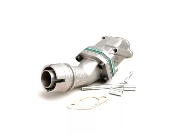 Intake manifold - for reed valve -POLINI 2-stud reed valve- Vespa V50, PV125 - Ø=19/19mm Dellorto SHB