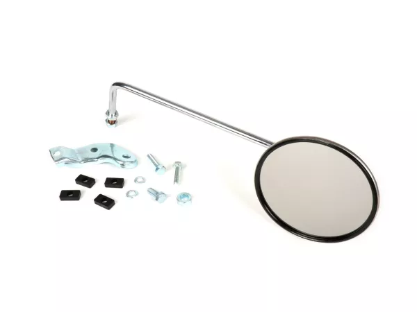 Spiegel -BUMM chroom, roestvrij staal, rond Ø=130mm- Vespa - rechts