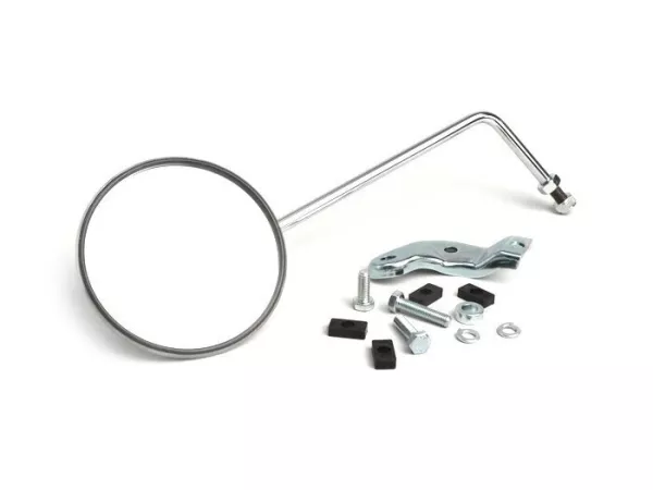 Specchio -BUMM cromo, acciaio inox, rotondo Ø=130mm- Vespa - sinistra