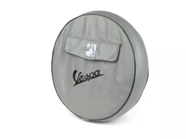 Reservewielhoes -OEM KWALITEIT Nylon- Vespa 3.50 - 10 - grijs, zwarte belettering, met zakje