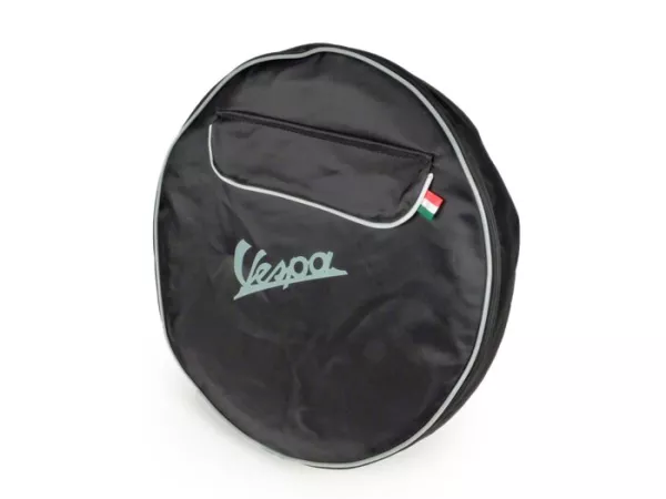 Copriruota di scorta -QUALITA' OEM Nylon- Vespa 3.50 - 10 - Nero, con borsa