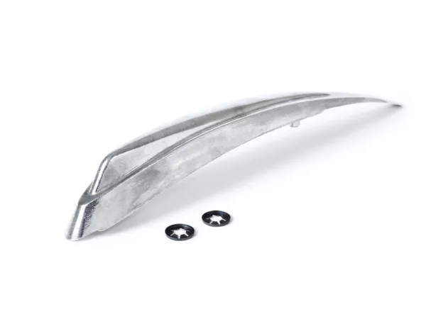 Mudguard crest -OEM QUALITY- Vespa Rally180 (VSD1T), Sprint (-172650), GT/GTR125 (-127357), GL150 (VLA1T), GS160 / GS4 (VSB1T), 180 SS - chrome