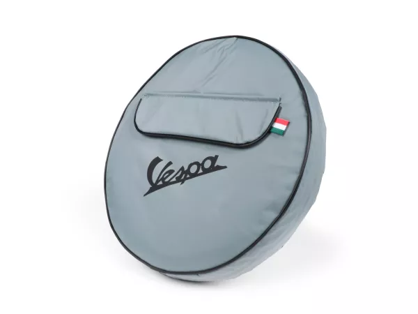 Reserveradhülle -OEM QUALITÄT- Vespa 3.50 - 8 - Grau, mit Tasche