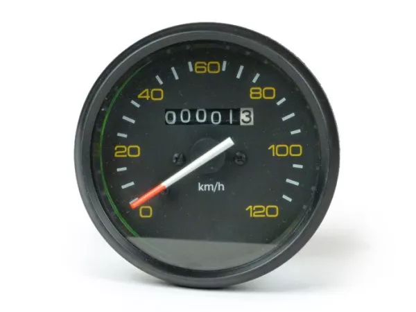 Speedo -OEM QUALITY- Vespa Ø=85mm - PX alt (till 1984) - 120km/h - black