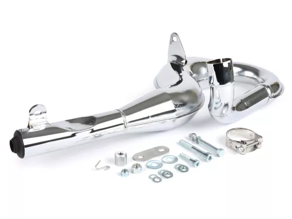 Exhaust -PINASCO chrome- Vespa P200