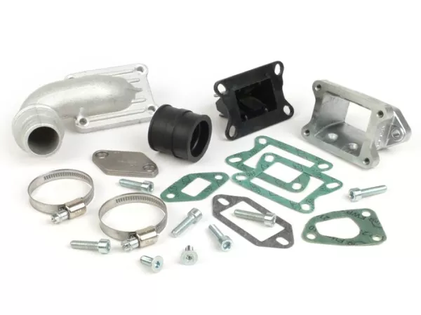 Inlaatspruitstuk - Membraan inlaatspruitstuk -MALOSSI V2.0 Membraan cilinderinlaat 136cc MK2, MK3, MK4, MHR- Vespa V50, PV125 - AW=30mm