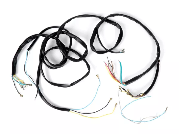 Kabelboom -PIAGGIO (NOS)- Vespa GTR125 (VNL2T, -145900), Sprint Veloce 150 (VLB1T, -294259), Rally180 (VSD1T) - Contactor voor claxonschakelaar (zonder batterij) - Type platte stekker voor koplampstekker