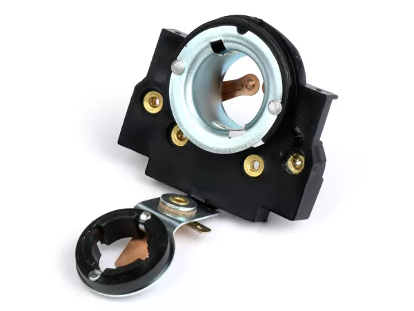 Steker lampu depan -SIEM- Vespa V50/90 (2-filamen), PV, ET3, Rally180 (VSD1T), Rally200 (VSE1T), Sprint150 Veloce (VLB1T) - untuk lampu depan SIEM bulat