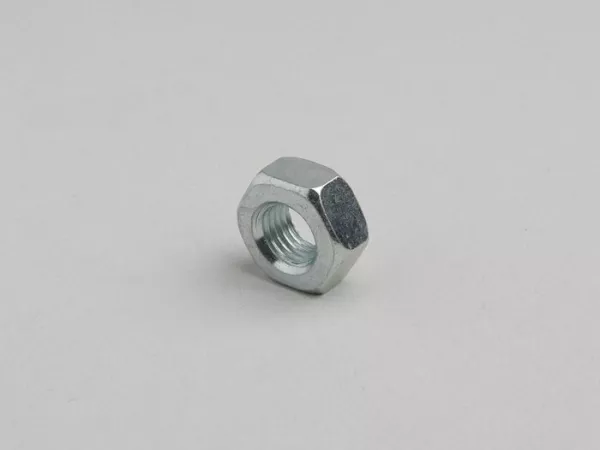 Mur -DIN 934- M10 x 1,25 - baja terang (digunakan untuk poros engkol (sisi penggerak) Peugeot 50 ccm)
