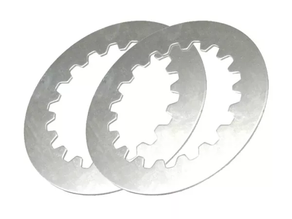Kupplungsstahlscheibe (2x) -PIAGGIO Cosa2- Vespa Cosa2, PX (ab Bj. 1995), Position 3+4, ohne Kerbe - 1,5mm