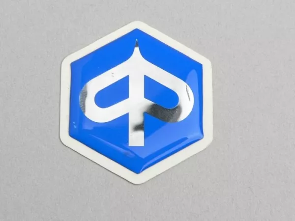 Badge horn cover -PIAGGIO- Piaggio hexagon - Piaggio Typhoon, Typhoon X, NRG, NTT, Storm, Zip SP, Free - w/o Chrome edge