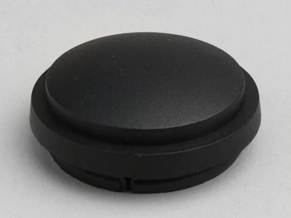 Cover for wheel nut / brake drum Ø=39mm -PIAGGIO front- Vespa PX (1984-), T5 125cc, Cosa, Gilera DNA 50, Piaggio Fly 50, Zip RST - black
