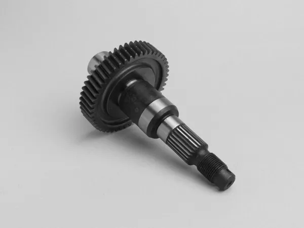 Arbre sortie -PIAGGIO- Piaggio 50cc 2 temps, Piaggio 50cc 4 temps - 49 dents, Ø 24mm, 148mm