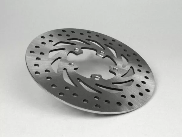 Brake disc -Ø220/60mm 5o- APRILIA Leonardo 125cc 4-stroke  1996-1999 (f), Leonardo 150cc 4-stroke  1998-1999 (f), Leonardo 250cc 4-stroke  1999 (f), Leonardo 300cc 2004 (f), Scarabeo de Luxe 50cc 1998-2001 (f), Scarabeo DITECH 50cc 2002 (f), Scarabeo 100c
