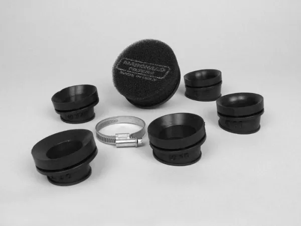 Luchtfilter -MARCHALD Power Double Layer- Ø=85mm x 65mm, aansluitbreedte Ø=28-32-36-39-43mm - Zwart