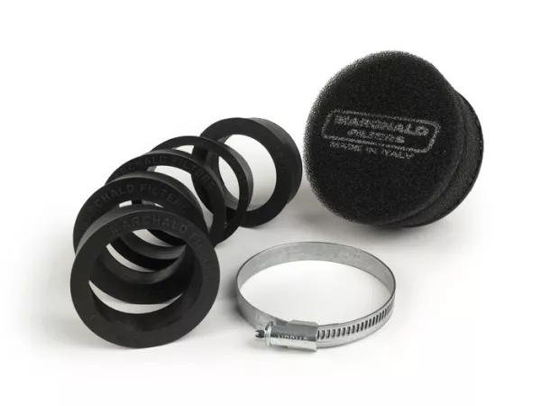Air filter -MARCHALD Power Double Layer- Ø=100mm x 65mm, CS Ø=46-49-52-55-58-62mm - black