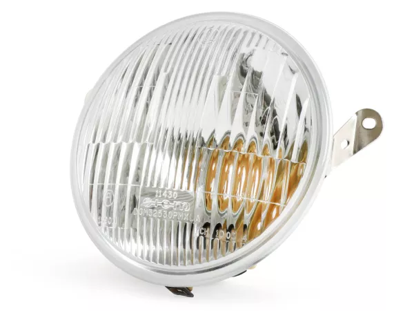 Headlight -PIAGGIO Ø=146mm- Vespa PX (1977-1998) - Vespa PE and PX EFL, right hand traffic - (E-marked)