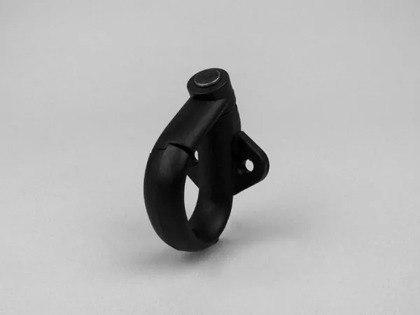 Luggage hook -PIAGGIO- Vespa V50, V90, PV, ET3, PK, PX, T5 125cc, Rally, Sprint, GT, GTR, SS180, GL, Super, GS160, GS 150 - black (plastic)