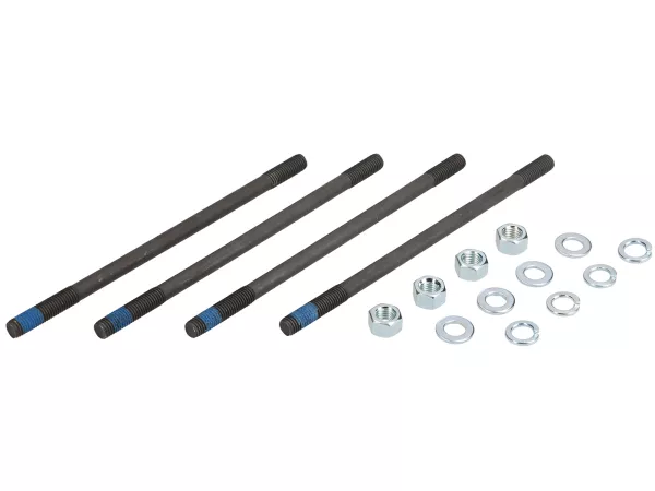Kit goujons -M7x140mm- (pour cylindre Vespa PX80, PX125, PX150, Sprint GT125 (VNL2T), GTR125 (VNL2T), TS125 (VNL3T), Super, VNA, VNB, VBA, VBB, V90, SS90, PV125, ET3, PK80, PK125, Lambretta LD 125 (1956-), D 125 (1956-), LD 150, D 150)