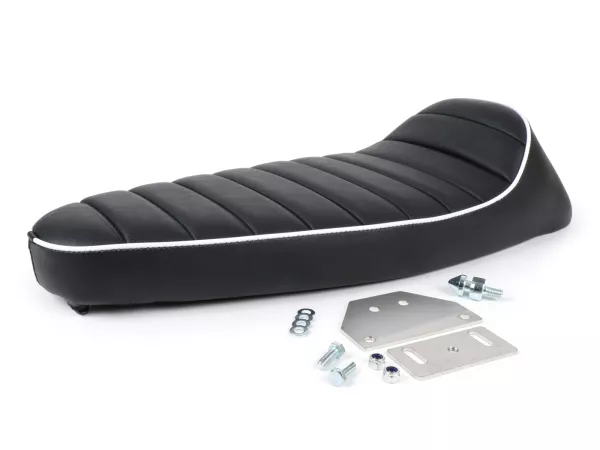 Asiento -FASTBACK 2.0- Vespa PK S, PK XL - Negro / Blanco
