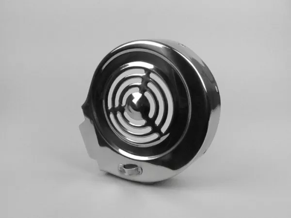Cubierta de ventilador -LAMBRETTA versión italiana- LI, LIS, SX, TV (series 2-3), DL, GP - acero inoxidable