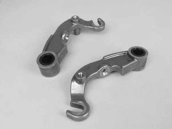 Forklinks Trommelbremse -MB DEVELOPMENTS- Lambretta LI, LIS, SX, TV, DL, GP - Edelstahl