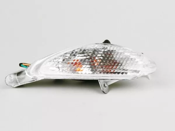 Indicatore -QUALITÀ OEM- GY6 (4 tempi) tipo Baotian BT49-QT9 -bianco- anteriore sinistro