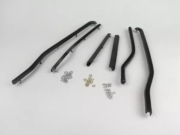 Trittleistensatz hinten -SPAQ- Lambretta LI (Serie 3), LIS, SX, TV (Serie 3) - Schwarz