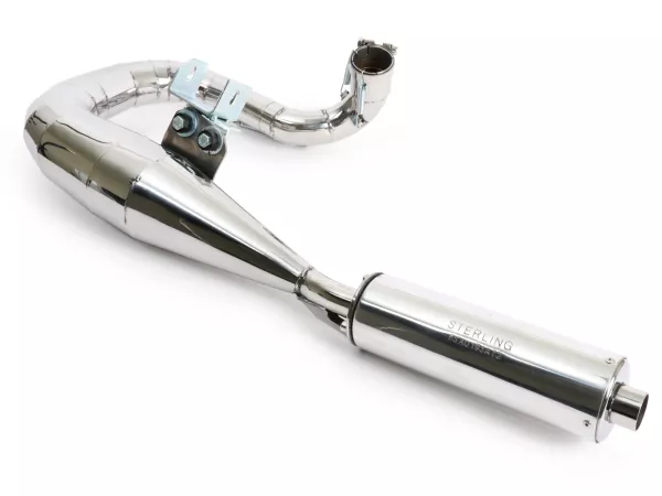 Pot d’échappement -SCOOTRS LH compatible avec roue de secours monté- Vespa PX200 - inox