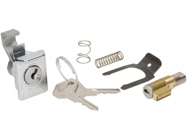 Schloss-Set -CIF- 38,5x6mm- Vespa PX (-1984), V50 R (V5A1T, ab 912783), V50 S (ab Nr. 77868), V50 SR/Sprinter (V5SS2T), V100 (V9B1T), PV125 (VMA2T, ab Nr. 0188997), ET3 (VMB1T, ab Nr. 44966)