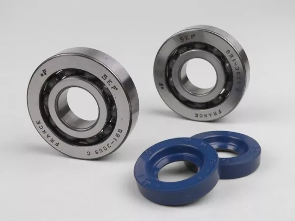 Juego de cojinetes - juego de retenes para cigüeñal - CALIDAD OEM - Vespa Wideframe V1T, V15T, V30T, V33T