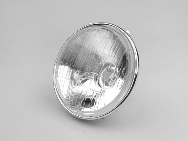 Optique de phare -SIEM Ø=115/120mm- Vespa SS50 (V5SS1T), 50SR (V5SS2T), SS90 (V9SS1T), 90 Racer (V9SS2T), PV125 (VMA1T, VMA2T), ET3 VMB1T), Super (VNC1T/VBC1T), SR - verre
