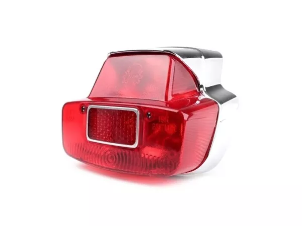 Achterlicht -SIEM Vespa Antique- Vespa 125 VNB (VNB6T), GL (VLA1T), Sprint (VLB1T t/m nr. 025478), SS180 (VSC1T t/m nr. 0018000) - Metaal groot - Aluminium