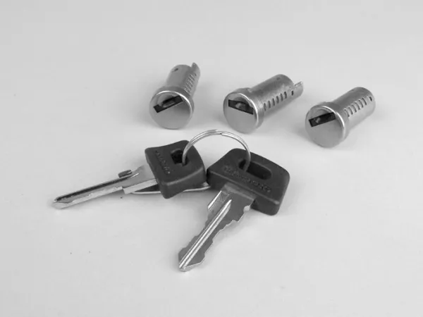Lock cylinder set -PIAGGIO- Piaggio Zip (till 1999) - 3-pcs