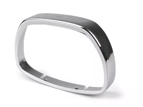 Headlight rim -SIEM trapezoid- Vespa Sprint150 (VLB1T), GL150 (VLA1T), GT125 (VNL2T), GTR125 (VNL2T), SS180 (VSC1T) - chrome
