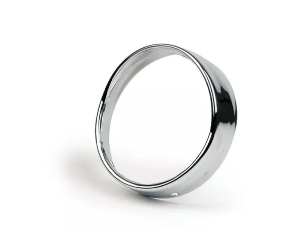 Headlight rim -SIEM Ø=115/120mm- Vespa VNB3T till VNB6T, VBA1T, VBB1T till VBB2T, GS150 / GS3 (VS4T till VS5T), GS160 / GS4 (VSB1T) - chrome