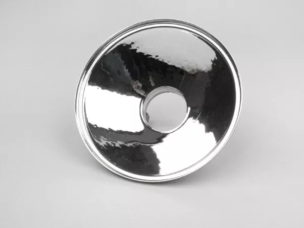 Reflector de faro -SIEM Ø=115/120mm (cristal/exterior)- Vespa PV125, ET3, Super, VNB, VBA,VBB1, GS150 / GS3, GS160 / GS4 (VSB1T) - sin bombilla de luz de estacionamiento