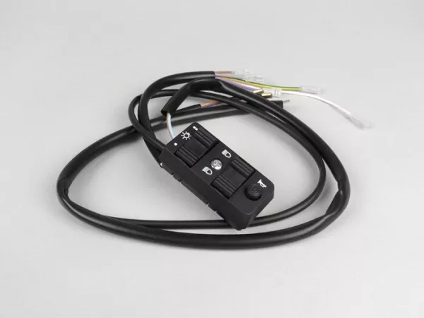 Lichtschakelaar -GRABOR- Vespa PX (1984-1998) - 9 kabels (AC, modellen zonder batterij, normaal gesloten contact)