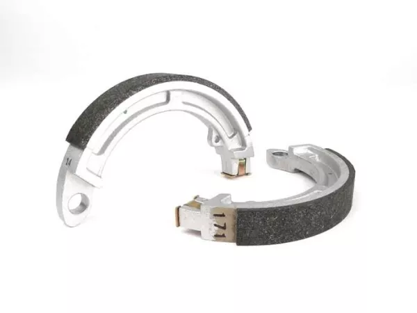 Remschoenen -PIAGGIO Ø=125x17mm- 8 + 9 + 10 voor, 1 montage, Vespa Smallframe V50, V90, SS50, SS90, PV125, ET3, Wideframe V1T tot V15T, V30T-V33T, VM, VN, VL, VB, VNA, VNB, VBA, VBB, Super