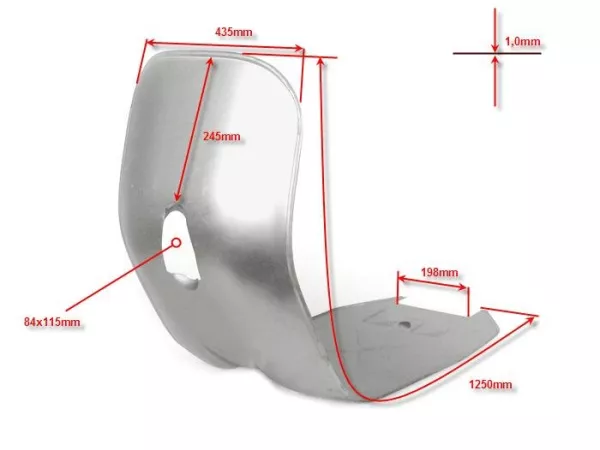 Floor board + legshield -OEM QUALITY- Vespa V50 (since V5A1T200000), V50 L (since V5A1T40000), V50 S (since V5SA1T31000), V90 (since V9A1T28001), PV125, ET3
