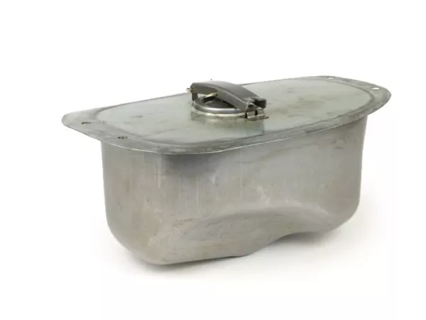 Tank -PREMIUM, oiled sheet metal, incl. hinged fuel filler cap- Vespa PX (-1984), VNA, VNB, VBA, VBB, GL150 (VLA1T), Super, Sprint150 (VLB1T), GT125 (VNL2T), GTR125 (VNL2T), TS125 (VNL3T)