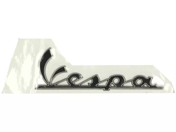 Benplatta med bokstäver -VESPA- Vespa (99x33mm) - Vespa PX, GTL, GTS125, GTS Super, GTV, LX, LXV, S - självhäftande