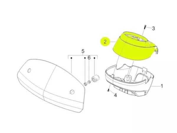 Stuurkuip boven -PIAGGIO- Vespa GTV 125 (ZAPM31301), Vespa GTV 250 (ZAPM45102), Vespa GTV 300 (ZAPM45201, ZAPMA3302), Vespa GTV HPE 300 (ZAPMA3602, ZAPMA362, ZAPMD3102)