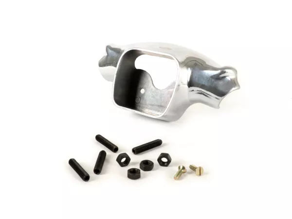 Snelheidsmetersteun -OEM KWALITEIT- Vespa Wideframe V30, VM, VN - Gepolijst aluminium