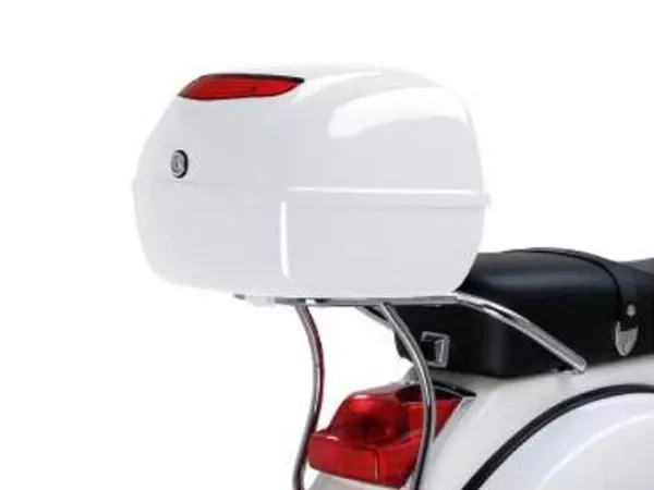 Topcase-Träger hinten -PIAGGIO- Vespa PX80, PX125, PX150, PX200 - Chrom