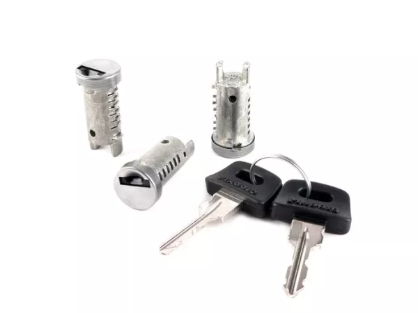 Lock cylinder set -PIAGGIO- Vespa PX EFL (1984-), PK XL, T5 125cc, Cosa FL, Piaggio Storm, Free, NRG, NTT, Sfera, Sfera RST, SKR Quartz, Typhoon, Typhoon X, Typhoon XR, Zip (till 1999), Zip FR - 3-pieces